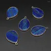 Pendentif Colliers Pierre naturelle Forme de goutte d'eau Lapis Lazuli Charms Pendentifs pour bijoux à bricoler soi-même faisant Nacklace Boucle d'oreille Femmes Taille cadeau