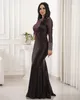 2023 OCT ASO EBI Arabic Chocolate Syrenka Mother of Bride sukienki cekinowe Crystals