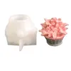 Moldes de cozimento Cesta de flores Molde de vela Handmades Silicone para fazer sabão 594C