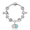 Bracelets de charme doux mignon fille garçon charmes perle ajustement pour bracelet pendentif 925 argent sake chaîne bijoux à bricoler soi-même comme cadeaux de noël213I