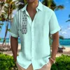 Männer Casual Hemden 2024 Hemd Für Männer 3d Druck Hawaiian Übergroße Kleidung Mode Kurzarm Einfache Mann