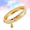Charm Bracelets 1PC Baby Hand Ring Stylish Imitation Gold Bracelet Delicate Full Moon Blessings Cool With Bell For Kids Toddle186p