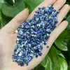 Figurine decorative Sodalite naturale lucidata Chip Stone Blu Ghiaia Giardino Acquario Cristalli Reiki Healing Energy Decorazione della casa Regali