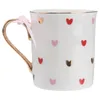 Verres à vin tasse à café en céramique avec motif de coeur tasse à thé en porcelaine tasses à thé petit déjeuner mariage fête d'anniversaire cadeau de faveur