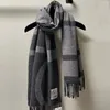 Scarves Nordic Niche TOTEME Women's Wool Double-sided Jacquard Commuting All-match Warm Scarf Shawl