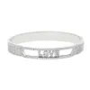 2021 Ny design Alla hjärtans dag gåva för älskare flickvän Micro Pave 5A Cubic Zirconia Moving Slider Love Charm Bangle Diamet257b