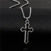 Pendant Necklaces Creative Fashionable Minimalist Oil Dripping Cross Necklace Men's Jumpy Hip-hop Jewelry Wholesale