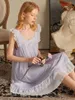 Vêtements de nuit pour femmes Blanc Rétro Bow Pyjamas Victoriens Chemises de nuit 2023 Femmes Été Volants Dentelle Fée Vintage Princesse Chemise de nuit Lolita