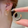Hoop Earrings High Quality Simple Transparent Resin C For Women Fashion Jewelry Crescent Moon Oorbellen Brincos