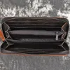 Geldbörsen Tree Jelly Leder Business Retro Herren Geldbörse Handpoliert Multi Card Handheld Bag Casual