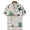 남성용 캐주얼 셔츠 여름웨어 남성 꽃 플러스 크기 셔츠 빈티지 수입 의류 해변 옷깃은 멕시코하라 주쿠를 위해 매끄럽다