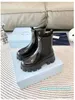 brand designer Autumn Winter Women's Patent leather Ankle Sock Boots Spliced nylon stocking Thick Heels shortBoots Woman