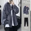 Männer Trainingsanzüge Männer Trainingsanzug Jacke Hosen Lässige Mode Cord Herren Cargo 2 Stück Sets Jacken Hosen Hip Hop Sport Anzug 2023 N23