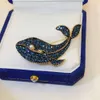 Baleine bleue conception féminine collier de niche accessoires océan tempérament haut de gamme sens costume broche broche