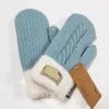 Дизайнерские брендовые перчатки без пальцев с буквенным принтом для зимы и осени Модные женские кашемировые варежки Перчатки Прекрасные спортивные перчатки на открытом воздухе Теплые зимние перчатки 6 стилей