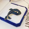 Baleine bleue conception féminine collier de niche accessoires océan tempérament haut de gamme sens costume broche broche