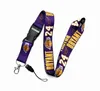 Designer Keychain Men Sport Lanyards Clube de Basquete 24 Chaveiro DIY Celular Correias USB ID Card Badge Titular Chaveiro Correia Pendurada Corda