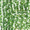 Fiori decorativi 12 pezzi Foglie di edera artificiale Viti finte Ghirlanda Verde Piante pensili per la decorazione del giardino di casa per la festa della parete di nozze