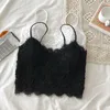 Camisoles réservoirs français avec ajustement femmes fronde été poitrine dentelle Sexy sous-couche mince enveloppé gilet sous-vêtements polyvalents vêtements d'extérieur