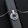 modemärken runda hänge halsband smycken kvinna födelsedag bijoux gåva nya flickor silver pläterade hals smycken accessoires gåva296u