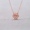 Ожерелье Swarovski Дизайнерское Роскошное Модное Женское Пульсирующее Сердце Четырехлистный Клевер Ожерелье Легкий Роскошный Простой Дизайн