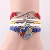 Bracciale per la consapevolezza dell'autismo, amore infinito, braccialetto con strass, pezzo di puzzle, braccialetti con ciondoli, braccialetti per donna, uomo, gioielli248z