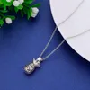 Pendentif Colliers Mignon Argent Plaqué Fruits Ananas Pendentifs Belle Style Doux Bijoux Ras Du Cou Pour Les Femmes Cadeaux De Fête285t