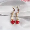 Dangle Earrings Chinese Retro Style Hanfu Cheongsam Pearl Long Tassel Earring Party Bride Accessory