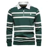 Męskie swetry 2023 Letnie klapy w paski bawełniane koszulę polo mody swobodny haftowany sweter z krótkim rękawem