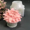 Moldes de cozimento Cesta de flores Molde de vela Handmades Silicone para fazer sabão 594C