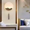 Wall Lamp Chinese Style Resin Acrylic Mountain Moon Light Fixture For Living Room Bedroom TV Background Aisle Deco