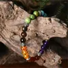 Link pulseiras energia colorida yoga pulseira jóias reiki cura pedra natural 7 chakra meditação feminino jóias presente