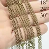 Kettingen 100 Stuks Brons Rolo Ketting Verzilverd 14K Rose Goud Kleur Koper Zwart Link Chain Voor Sieraden Maken