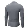 Herrenpullover Herren Mock Neck Basic Bluse Winter Thermo T-Shirt Einfarbige Kleidung Pullover Langarm Top Warm Bequem Rollkragenpullover