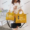 Populaire boodschappentas met enkele schouder Nieuwe luipaardmode handtassen Dames canvas met letters bedrukte casual Tote cross-body handtas