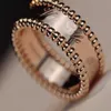 Lyxig kvalitet Punk Band Ring med orddesign i 18K Rose Gold Plated and Platinum for Women Wedding Jewelry Gift Shippi236t
