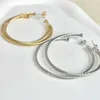 Gold Hoop örhängen för kvinnor Lyxsmycken 925 Sterling Silver Large Circle Earrings Fashion Designer MN2J