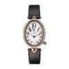 Armbanduhren 2023 Mode Top Oval Zifferblatt Frauen Uhr Elegante Strass Armband Damen Diamant Kleid Quarz Handgelenk Relogio