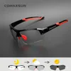 Utomhus Eyewear Comaxsun Professional Pochromic Polarised Cycling Glasses Cykelglasögon MTB Sportcykel Solglasögon Myopia Frame UV 400 230928