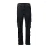 Männer Hosen Y2k Strap Taschen Schwarz Cargo Für Männer Und Frauen Straigh Pantalones Hombre Streetwear Casual Hosen Übergroßen Overalls