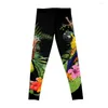 Actieve broek Portret van een Afrikaanse grijze papegaaivogel Kakadu-legging Dames Sportlegging? Dames joggen