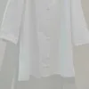 robe ample à col bateau en popeline de coton blanche toteme