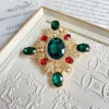 Middeleeuwse, volledig elegante vintage Cross Western-stijl decoratieve waterdiamant creatieve broche