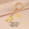 Keychains 5PCS Stainless Steel Detachable Envelope Pendant Keychain Metal Creative Love Letter Charm Key Ring DIY