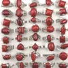 Gemengde grootte rood turkoois ringen voor vrouwen mode-sieraden 50 stuks Whole211x