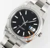 Clean Factory CF 126334 VR3235 Automatic Mens Watch Fluted Bezel Date Black Stick Dial 904L Oystersteel Bracelet Super Version Puretimewatch Reloj Hombre 0017