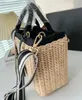 new women's handbag high-end custom quality wicker braided canvas Tote bag fashion trend crossbody bag very large capacity shoulder bag