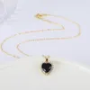 Pendant Necklaces 2023 Simple Titanic Heart Of Ocean Necklace Blue Crystal Love Forever For Women Wedding Party Jewelry