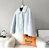 Womens Fur Faux Women Winter Real Wool Basic Short Coat Female Girl Sheep Shearling Jacket Overcoat Parka JT3405 230928