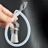 Adaptateur de fouet à vapeur en verre femelle bon marché épais de 18 mm 19 mm Adaptateur de grand verre à 90 degrés avec écran et tuyau pour accessoires de bang à eau